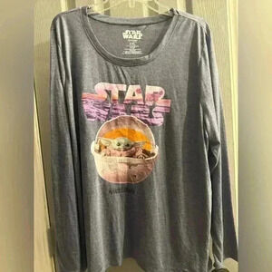 Star Wars Women’s The Child Mandalorian long sleeve graphic t shirt size XXL